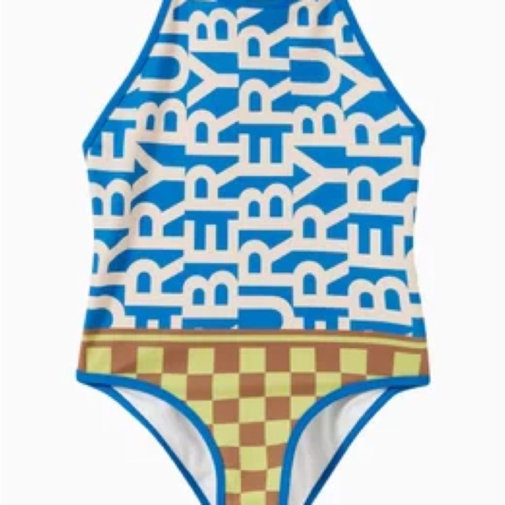 BURBERRY KIDS
DOUBLE PATTERNED SANDIE ONE-PIECE SWIMSUIT NEW with Tags 6y